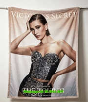 Victoria's Secret The Tour '23 Hailey Bieber Print Fleece Throw Blanket V091